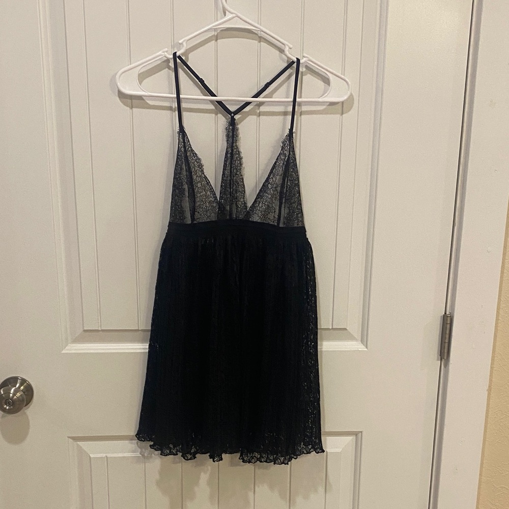 Victoria's Secret Black Lace Chemise
